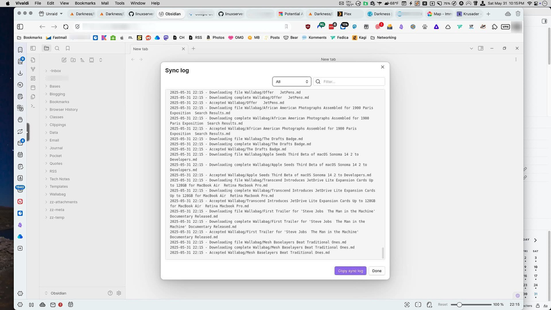 Obsidian in a browser