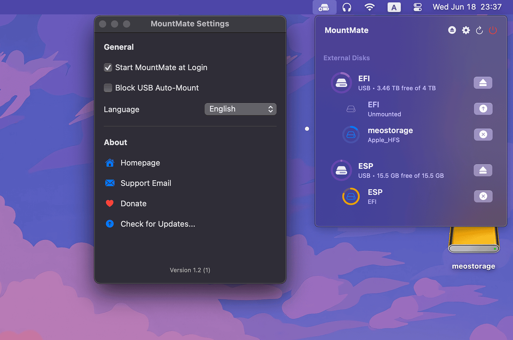 Settings and User Interface